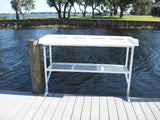 TWO Leg CM Fish Cleaning Station Fillet Table Dock Boating Aluminum  96"L X 24"D X 38"H- FCS96-2