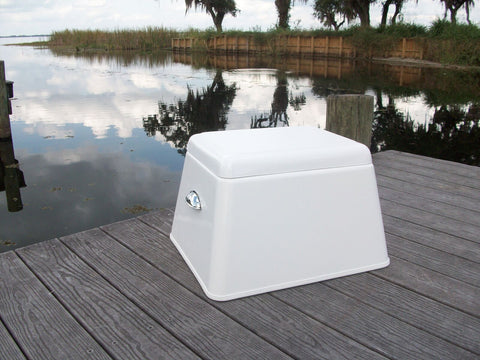 Rough Water Fiberglass Step Box - 14”H x 22”W x 17.5"D - RWSB02 - Marine Fiberglass Direct