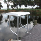 Sea-Line Two Leg Water Fish Cleaning Station Fillet Table Dock Boating Aluminum 50"L x 23"D x 38"H- SLFCS50-2 - Marine Fiberglass Direct