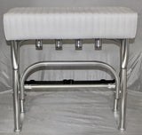 Classic "X" Aluminum Leaning Post - 30" W x 12.5"D x 31.5" H with built in tray and backrest