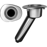 Mate Series 30 degree, Elite Screwless ,Oval Top 316 Stainless Drain -C2030DS Rod Holder - Marine Fiberglass Direct