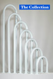 Marine Dock & Boat - 36" H x 13" W - Aluminum Handrail - Safety Grab Bar Rail - White Powder Coating