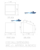 SEA-LINE CENTER CONSOLE - 23"H x 23"W x 23"D - SLCC01 - Marine Fiberglass Direct