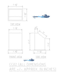 SEA-LINE CENTER CONSOLE - 25"H x 21"W x 17"D - SLCC02 - Marine Fiberglass Direct