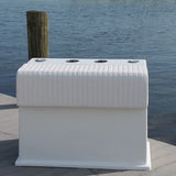 Leaning Post with Storage - 30"H x 24" W x 38" D - CMSFLP - Marine Fiberglass Direct