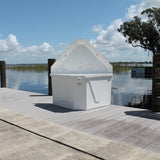 Fiberglass Dock Box - 54"L x 34"D x 29"H  - CMTRI - Marine Fiberglass Direct