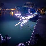12V Cool White Waterproof Flexible Light Strip on Boat Lift Underwater