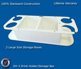 Boat Drink Holder/Storage - 4 Drink Holders, 2 Storage Compartments - DH-3-EX