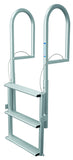 JIF Marine - 3 Wide Step Dock Lift Ladder - Anodized Aluminum - DJX3W - Marine Fiberglass Direct