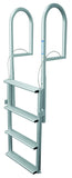 JIF Marine - 4 Wide Step Dock Lift Ladder - Anodized Aluminum - DJX4W - Marine Fiberglass Direct