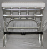 Classic "X" Aluminum Leaning Post - 30" W x 12.5"D x 31.5" H with built in tray and backrest