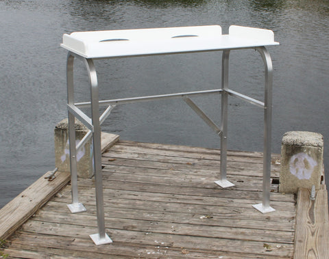 Fish Cleaning Station Fillet Table Dock 42 W x 24 D x 39 H - MFDFCS –  Marine Fiberglass Direct