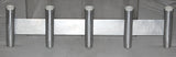 Five 10" Aluminum Boat Fishing or Pole Rod Holders - Angled at 15 Degrees with Gimbal/ Locking Pin on One Flat Plate Mount