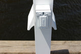 WATER & ELECTRIC PEDESTAL with LIGHT 36"H x 8"W x 8"D