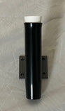 10" Aluminum Boat Fishing or Pole Rod Holder - FLAT Surface Mount for transom, gunnels, docks, or piers BLACK POWDER COATED 15 DEGREES