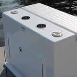 Leaning Post with Storage - 30"H x 24" W x 38" D - CMSFLP - Marine Fiberglass Direct