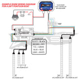 RGBW Controller Wiring Diagram With Amp For 26FT Pontoon Boat
