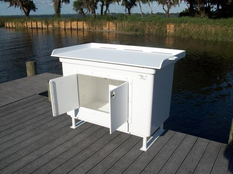 Rough Water Deluxe Fish Cleaning Table with Storage - 54" x 32"' Fish Cleaning Table - FCS-CAB-LG