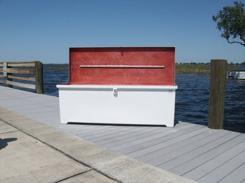 Fiberglass Dock Box - 75L x 27W x 25H – Marine Fiberglass Direct