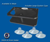 Black Two Beverage/Cup/Drink Holder- 8.5" x 4.75" x 3" -SMDHB - Marine Fiberglass Direct