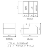 CENTER CONSOLE - 29.5"H x 33"w x 39"D - CMCC06
