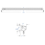 30" 32" Single Row LED Light Bar Plash Dimensions