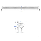 40" 42" Single Row LED Light Bar Plash Dimensions