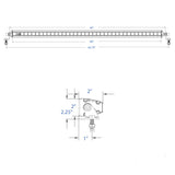 40" 42" Single Row LED Light Bar Plash Dimensions