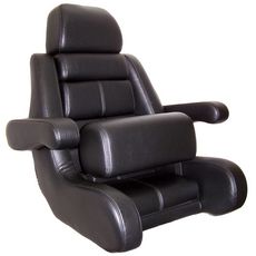 Todd 5 Star "Flip-Up Bolster" Helm Seat Only (Black) -U9705BK-FB - Marine Fiberglass Direct
