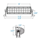 XX Series Light Bar 10INCH Dimensions