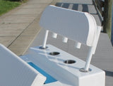 Deluxe Removable Backrest CMDBR01 with 4 Aluminum Rod Holders for CMSFLP - Marine Fiberglass Direct