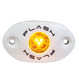 CORPUS - Amber Carbon Fiber LED Deck Light - White Housing