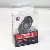 CORPUS - Amber Carbon Fiber LED Deck Light - Black Housing