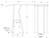 Epoxy Welded Trampoline T-Top KD WITHOUT Rod Holders Tee top tower in a box