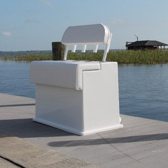 Deluxe Leaning Post with Live Well - 30"H x 36" W x 42" D - CMDFLPLW - Marine Fiberglass Direct