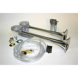 HORN TWIN NOTE 24V AIR HORNS WITH COMPRESSOR KIT- STALNLESS STEEL -62340-12 - Marine Fiberglass Direct