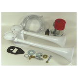 HORN FIAMM FULTONE TWIN AIR HORNS WITH COMPRESSOR KIT- WHITE -62350-12 - Marine Fiberglass Direct