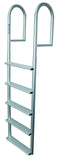 JIF Marine - 5 Wide Step Stationary Dock Ladder - DJV5-W - Marine Fiberglass Direct