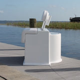 Deluxe Leaning Post with Live Well - 30"H x 36" W x 42" D - CMDFLPLW - Marine Fiberglass Direct