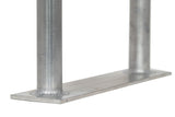 Marine Dock & Boat 42" Aluminum Handrail - Safety Grab Bar Rail w/ Vertical Rod Holder & Lateral Flat Plate