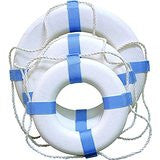 Taylor Made - 24" White Decorative Ring Buoy - Marine Fiberglass Direct