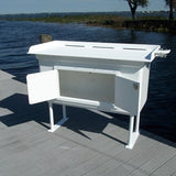 Rough Water Deluxe Fish Cleaning Station Fillet Table 54"W x 24"D x 38"H- RW54FCSDC - Marine Fiberglass Direct