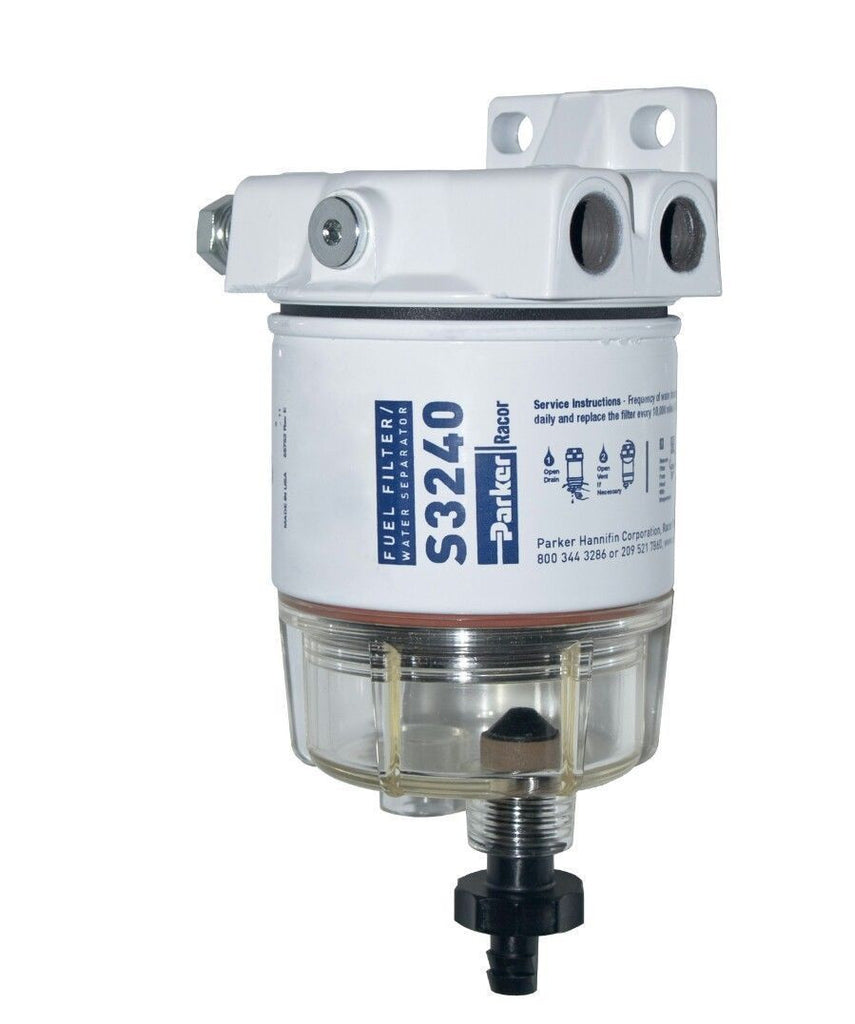 Parker Racor Gasoline Spin-On Filter/Water Separator Element Marine 12 ...