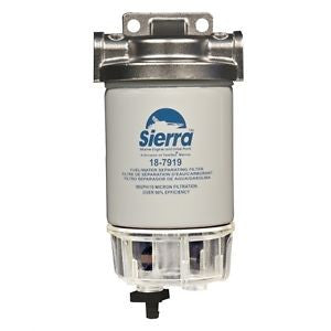 Sierra Fuel/Water Separator Kit Stainless Steel 1/4" Clear Bowl - 18-7937 - Marine Fiberglass Direct