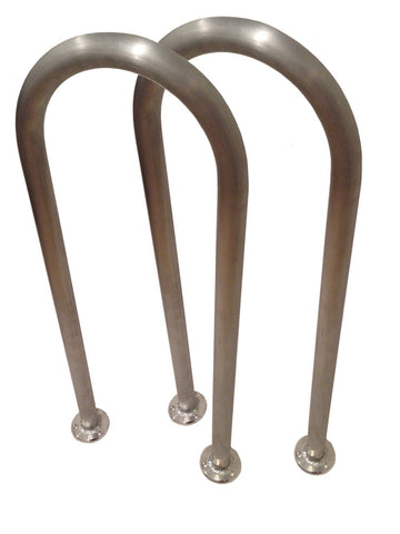 Two (2) - 35" H x 13" W - Marine Grab bars - Aluminum Handrails - Safety Grab Bar Rails